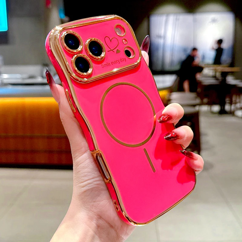 Luxury Plating Soft TPU Cover Case with MagSafe Charging Compatibility