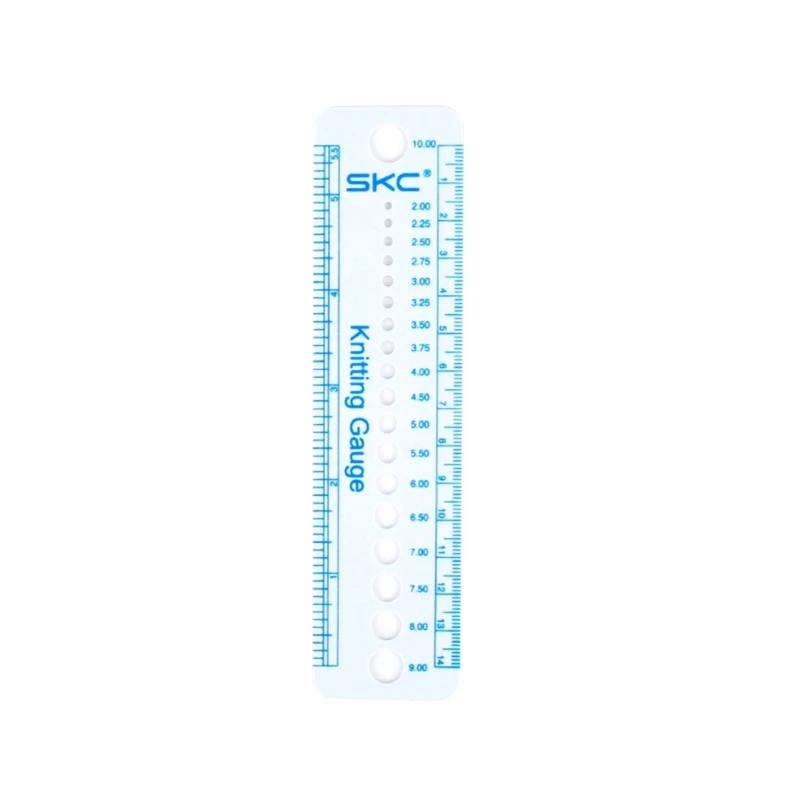 2-Pack Knitting Needle Gauge Ruler - Plastic Measuring Tool For 2-10mm Needles, Sewing & Knitting Helper - View #2