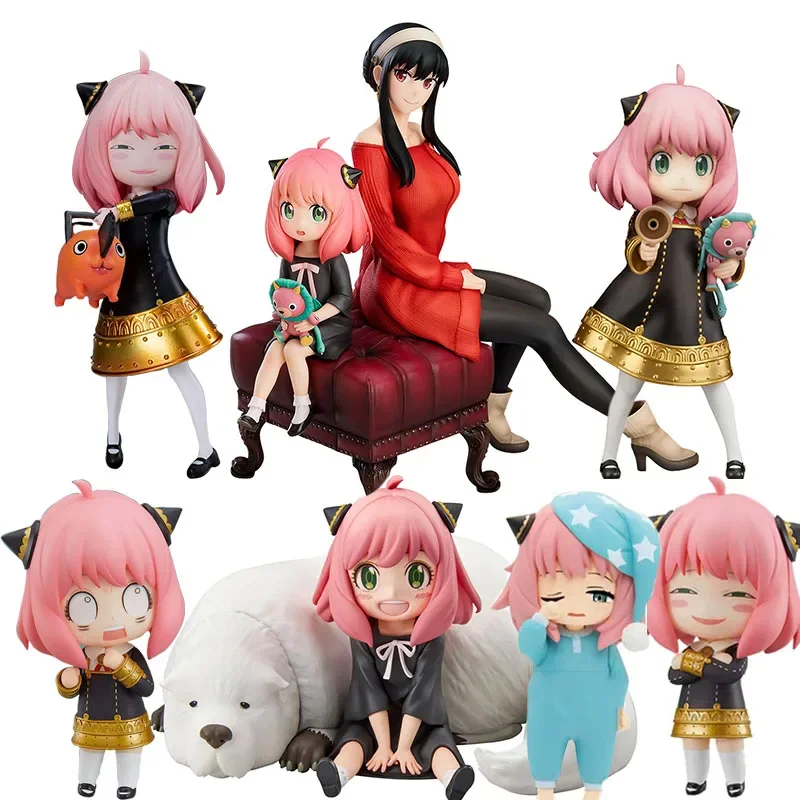 Spy X Family 15CM Mini 6Pcs/Set 10CM PVC Figures Anya Forger Loid Forger Yor Forger Figurine Manga Doll Toys New