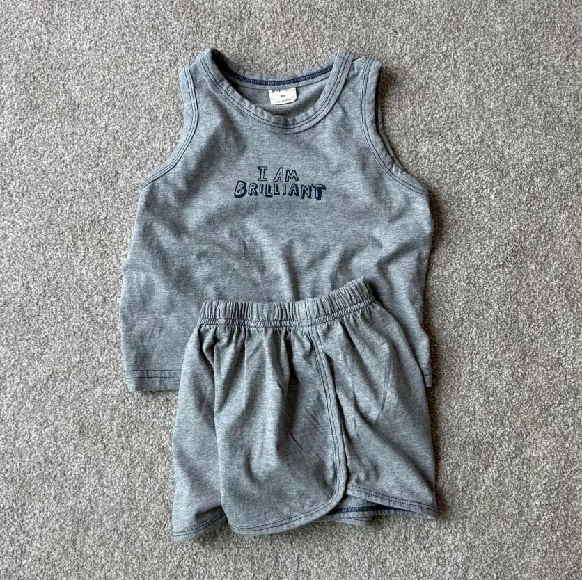 2025 Summer New Baby Sleeveless Clothes Set Infant Girl Cotton Letter Print Vest + Shorts 2pcs Suit Toddler Boy Outfits