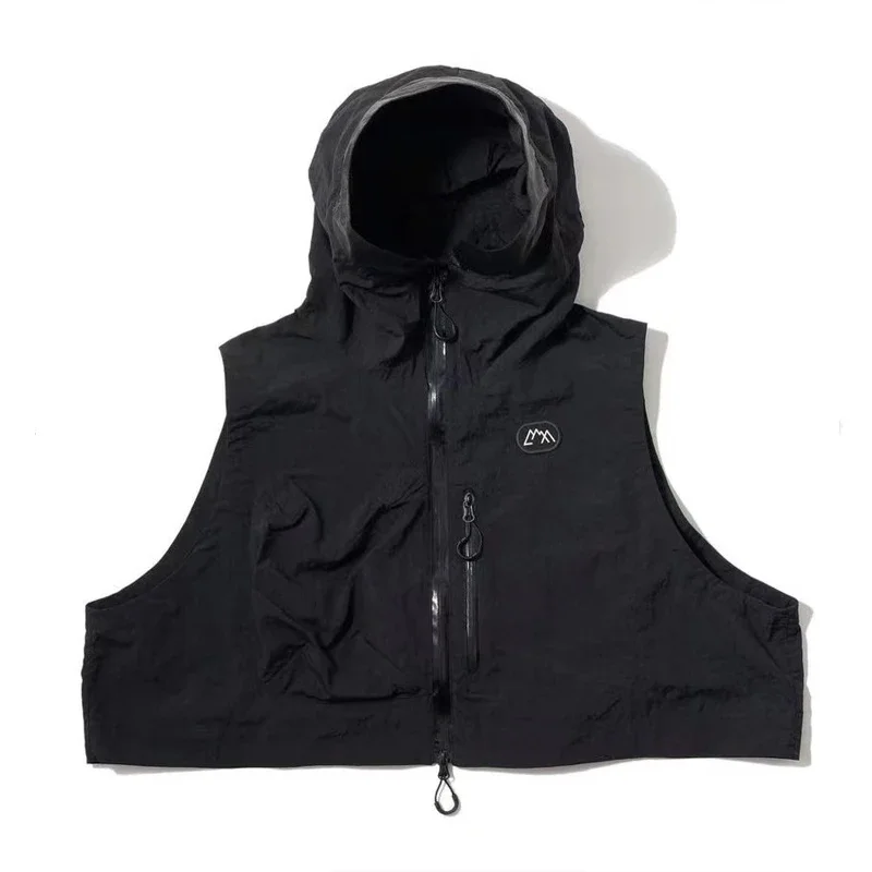 COMFY Japanese Vintage CMF Functional Waterproof Loose Fitting Short Coats Mountain City Folding Hooded Jackets Vest 3