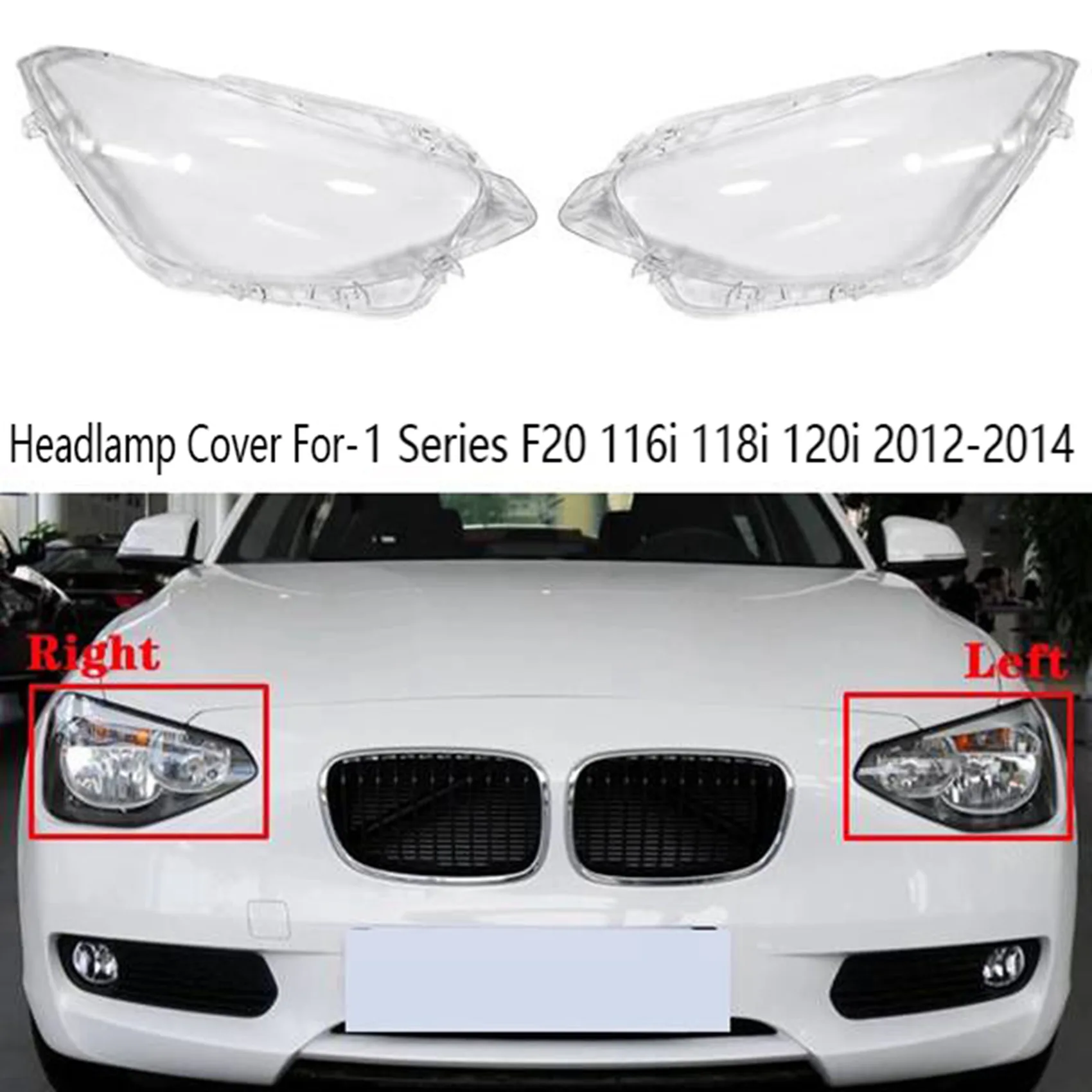 

Left Head Light Lamp Cover Headlight Shell Glass Lens Headlight Lampshade For-BMW 1 Series F20 116I 118I 120I 2012-2014