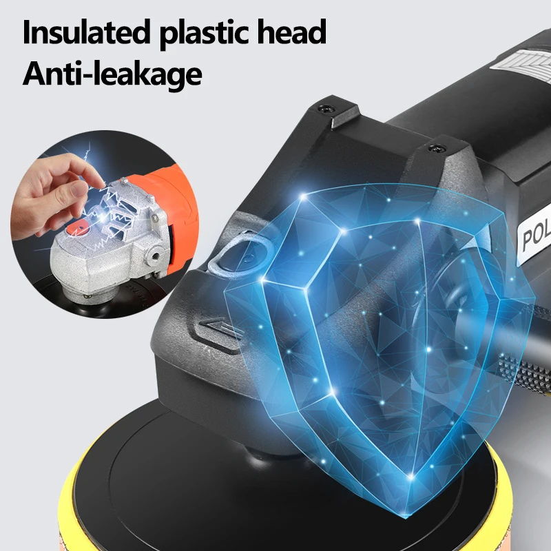 1400W High Power Car Polisher 8 Gears Auto Beauty Electric Polishing Waxing Machine Portable Car Detailing Scratch Repair Tools Car Polisher Power Tools Accessories