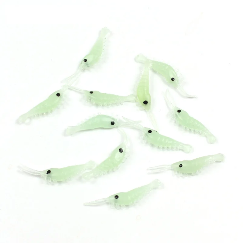Fishing Lure 50Pcs Glow Shrimp