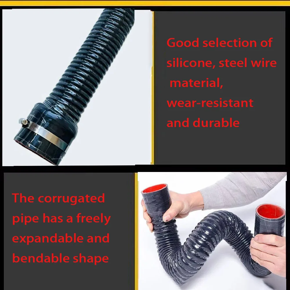 Silicone Universal Length 400mm-700mm ID30-100mmFlexibleHose Water Radiator Intake High Pressure Rubber Joiner PipeAir Intake P