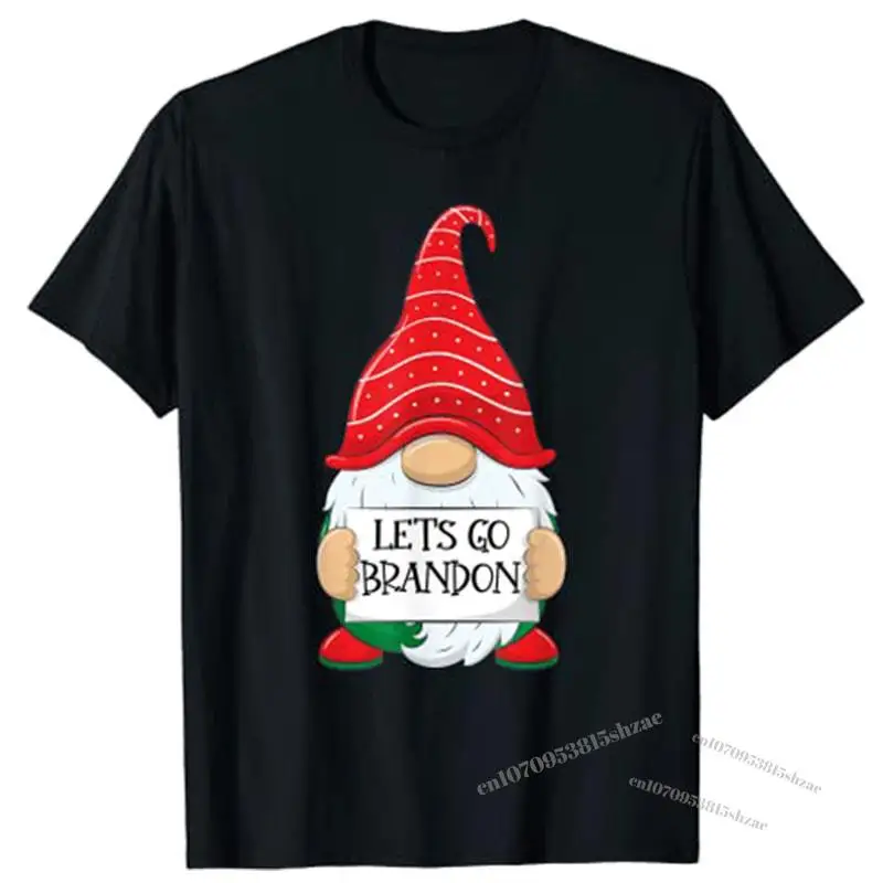 

Let's Go Brandon Xmas Tee Funny Christmas Gnome T-Shirt Cute Holiday Tops Gift