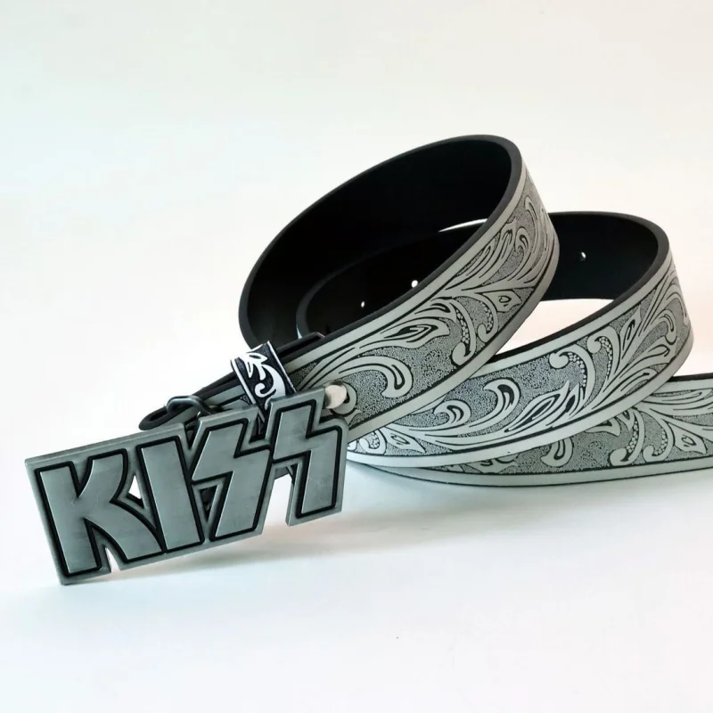 Vintage White Leather Western Belt with Silver Buckle - Stylish Cowgirl Fashion Accessory