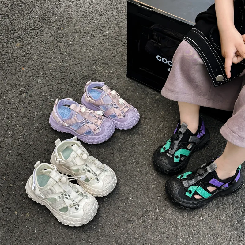 Kids Non Slip Summer Sandals Hollowed Out Beach Shoes