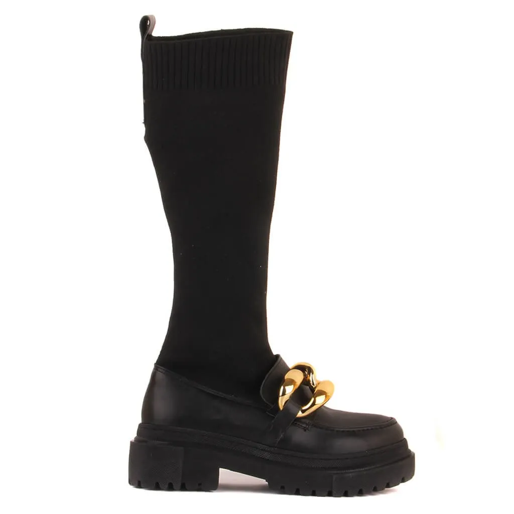 

New Season Below the Knee Stretch Women's Oxford Type Boots & Shoes