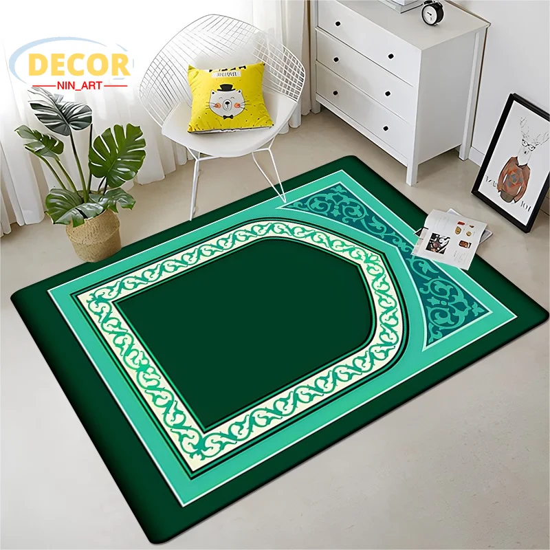 

Muslim Prayer Rug Living Room Carpet For Bedroom Large Area Floor Flannel Mat Anti-skid Home Decor And Comfort Houses Decoration