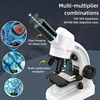 Microscope Kit 1600X Lab Biological Microscopio Toys High Magnification for Children's Home School Science Experiment Gifts 4
