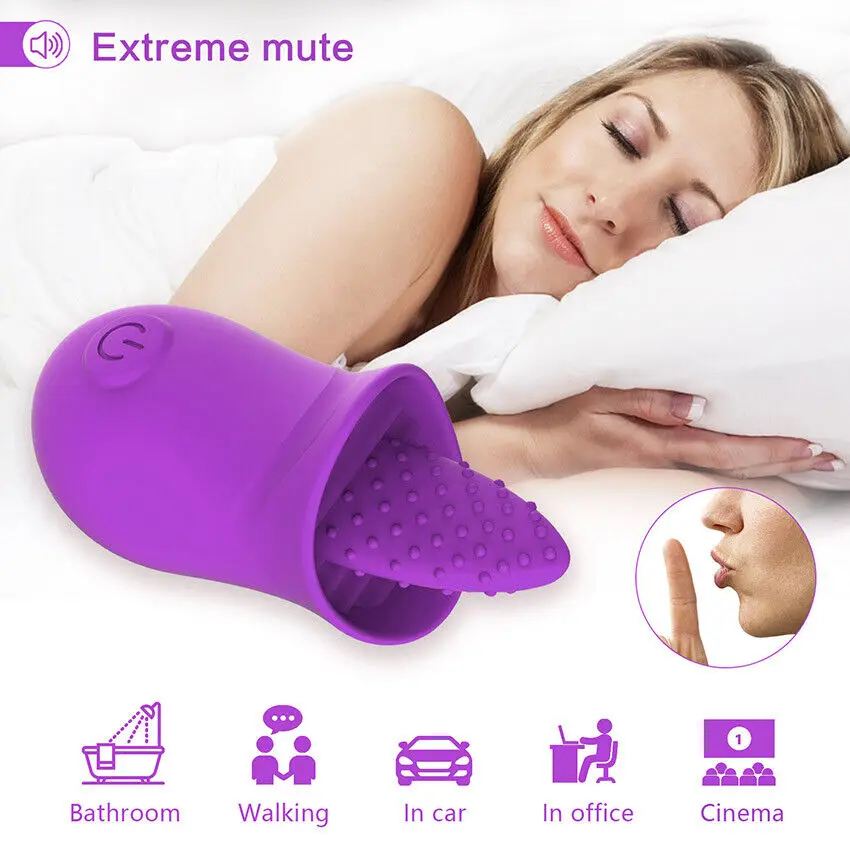 Stimulateur clitoridien puissant Spot Vibrator G, masseur à lécher, 10 modes, langue douce N_voghion.com