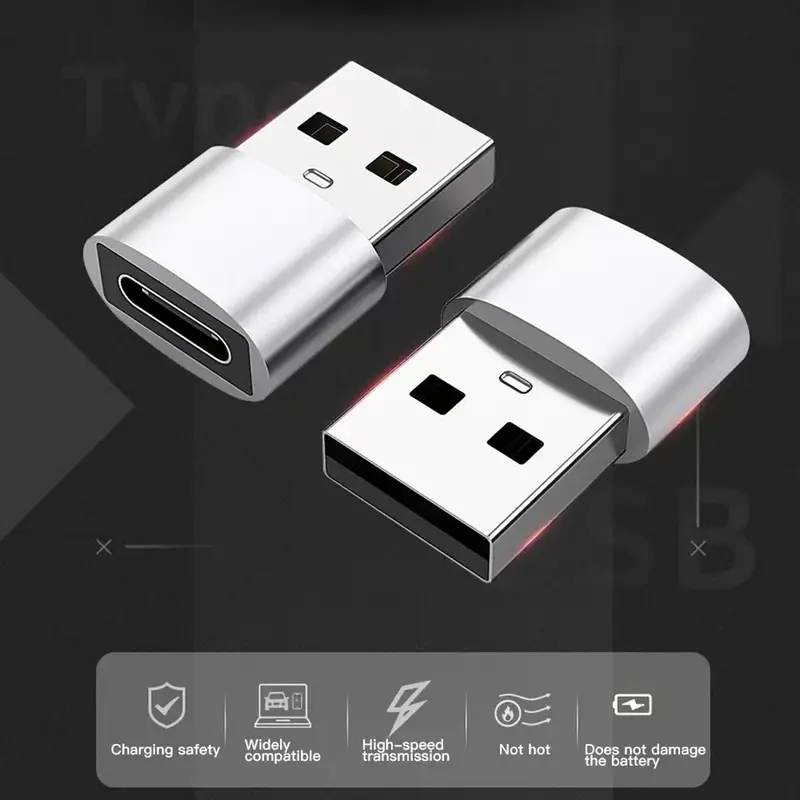 3-Pack USB to USB C Adapter, USB C Female to USB Male Super Fast Charging and OTG Converter Compatible with iPhone 15/14/13/12 P - Image 4