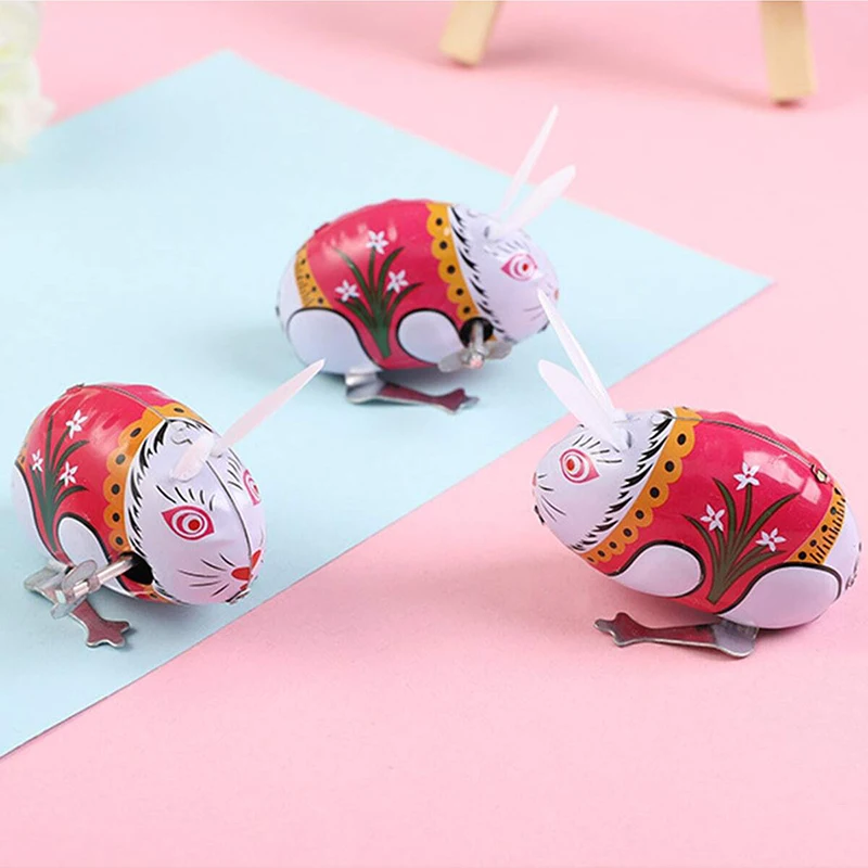 Wind Toys Wind-up Toys Clockwork Tin Toys Frog Rabbit Mouse Rooster Children Team Competition Game Prizes Nostalgic Souvenirs Gifts TMZ
