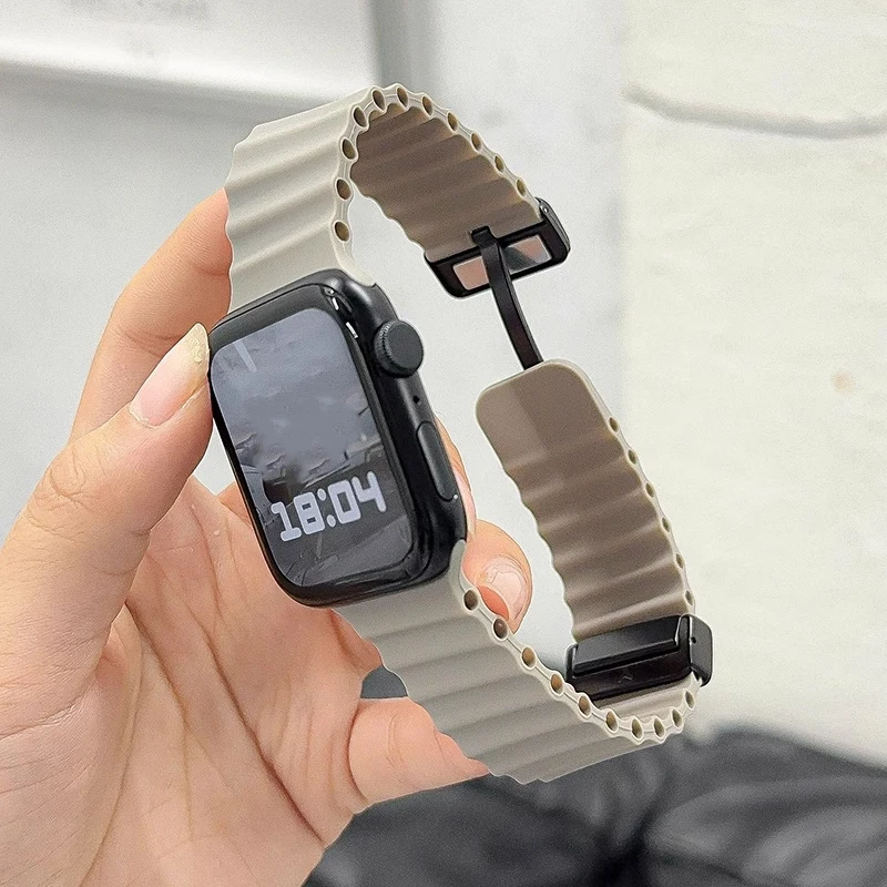 Armbänder für Apple Watch-Armbänder 45 mm 46 mm Ultra 2 49 mm 44 mm 40 41 42 mm Magnetisches Ozean-Armband Correa iWatch 10 9 8 7 6 5 SE 4 3 – Detail 13