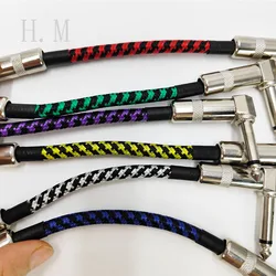 Premium Shielded Guitar Pedal Patch Cable - 15cm Monoblock Design (PURPLE)