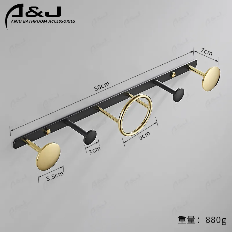 Description Picture 6 of itemAll Copper Towel Holder - Wall Shelves, Creative Ring Bathroom Shelf, Waterproof Moisture-proof, Stable Load-bearing