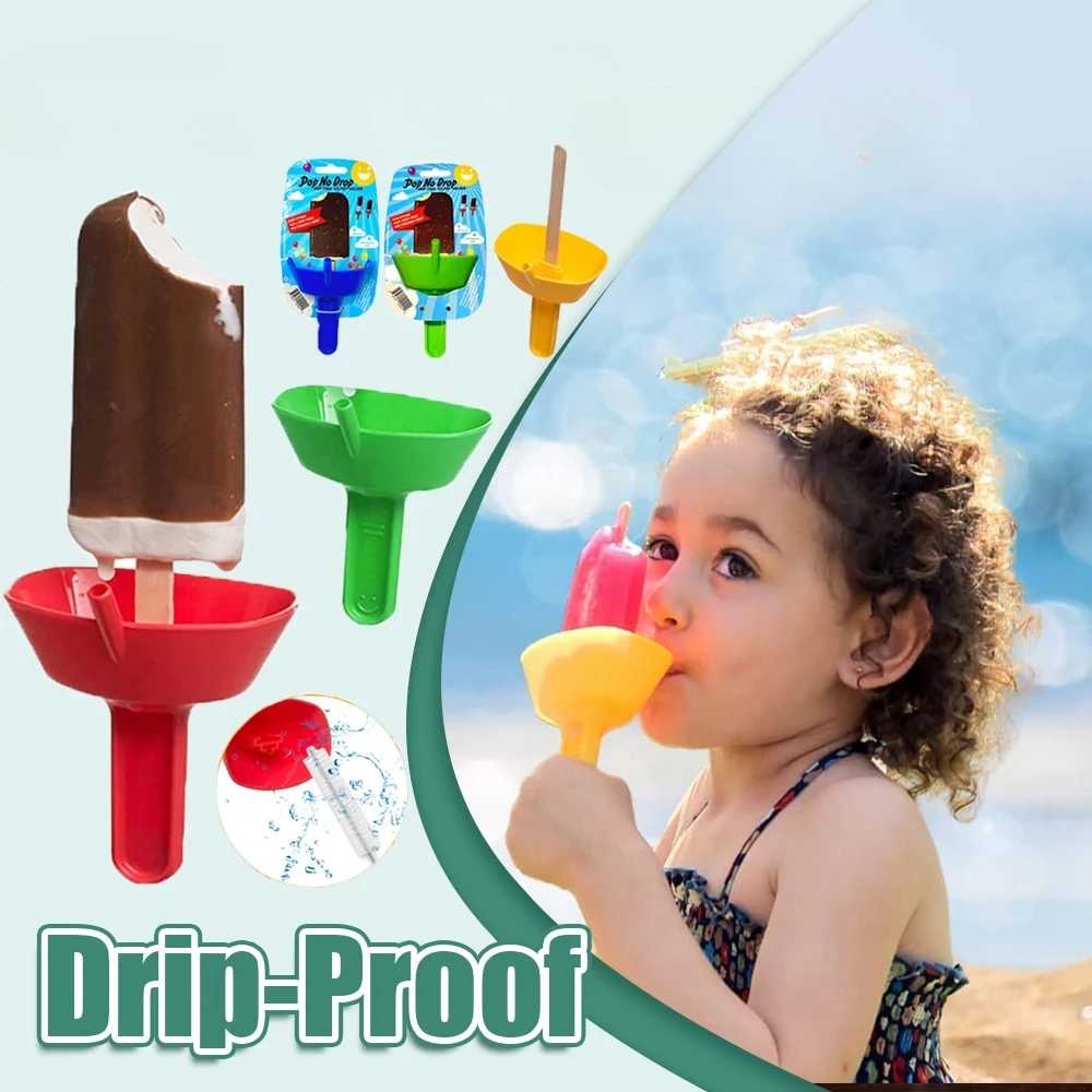 Popsicle Rack Drip-proof Popsicle Rack Free Frozen Snack Rack Children's Popsicle with Straw Ice Cream in Cool Summer