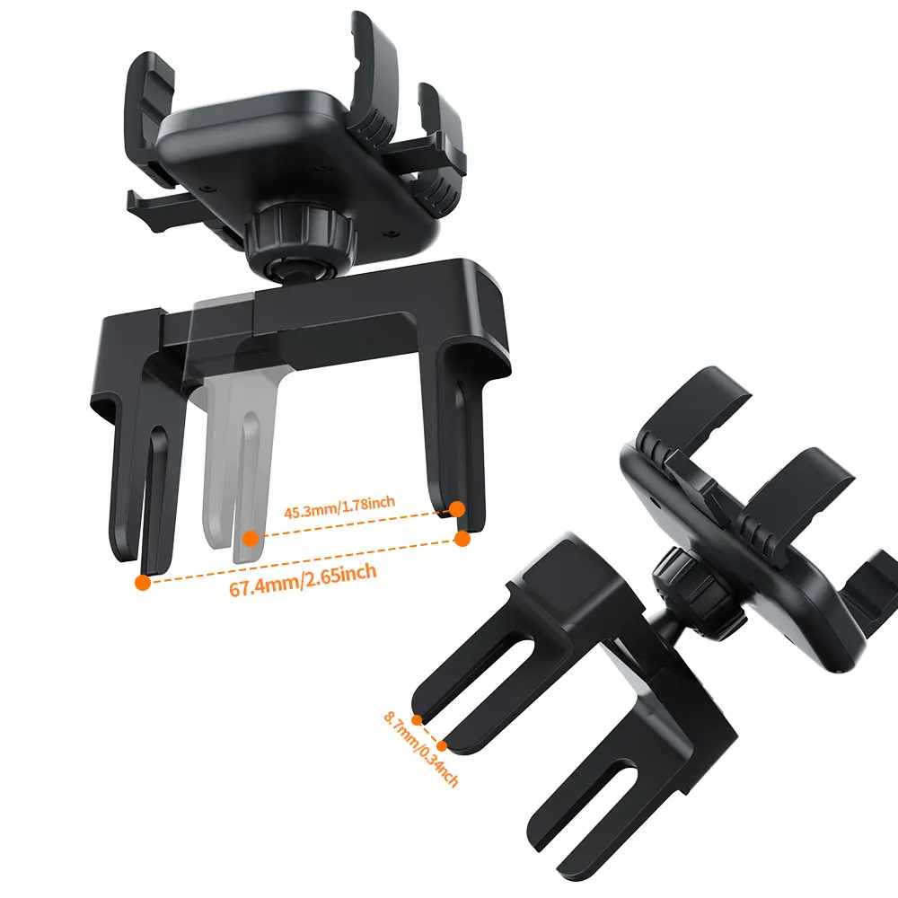 Car Phone Mount for Round Air Vent Mobile Phone Holder Universal 360° Rotation Adjustable Phone Holder for Car Circle Vent