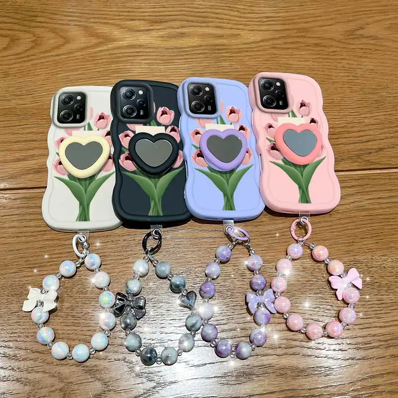 3-Piece Set: Stay Happy Phone Case with Lanyard and Stand