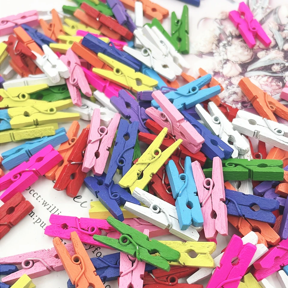 Pinzas Pequeñas Alfileres De Madera Natural Azul Para Baby Shower, Juego De  Manualidades Y Decoraciones (juego De 30 Mini Pinzas, image size:960x960