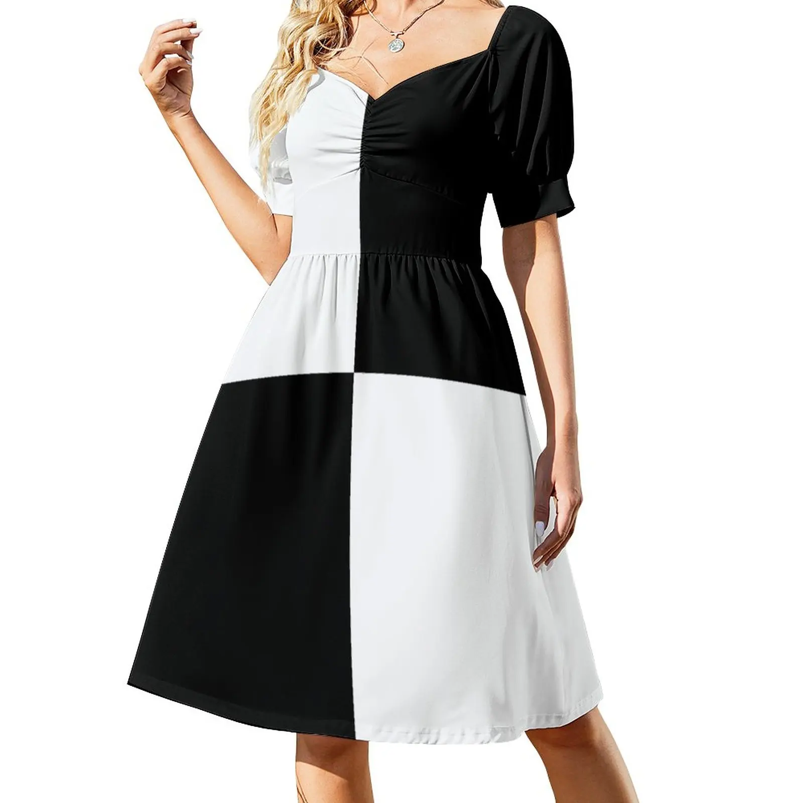 

Черно-белое клетчатое платье, летняя одежда для женщин, женское платье, женские длинные платья, женские платья