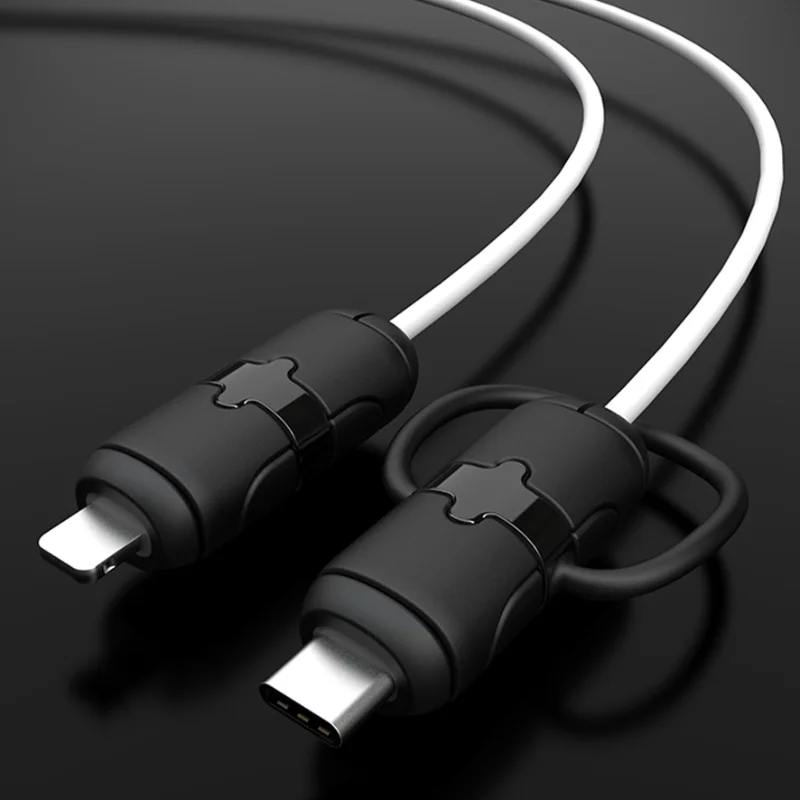Universal Cable Protector Sleeve - Enhanced USB Data Cord Wrap for Charger and Cable Durability