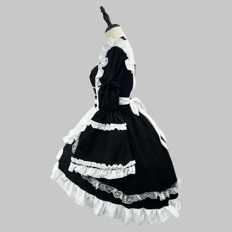 Black Lolita Maid Cosplay Kleid für Mädchen – Halloween Kostüm 7
