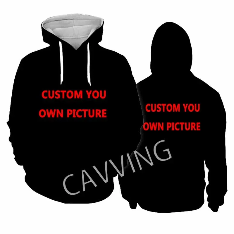 

D.I.Y Custom your own pictures 3D Printed Clothes Streetwear Men/women Hoodies Sweatshirt Fashion Hoody Hooded Pullover Tops