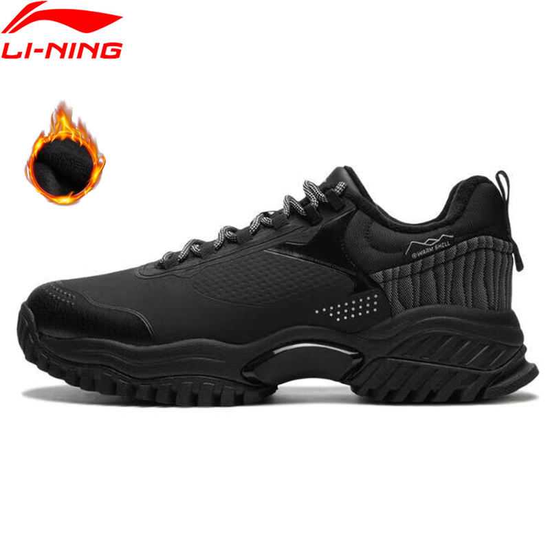Li-Ning Men LN CONQUEROR LOW Lifestyle Shoes Winter Warm Fleece Cushion Sport Shoes LiNing Leisure Walking Sneakers AGLU247