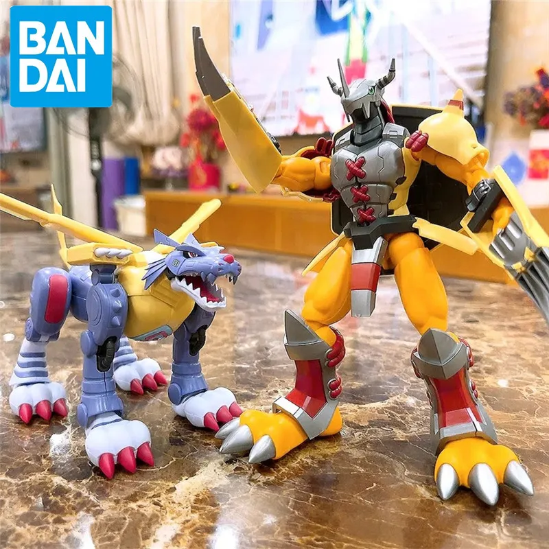 

Оригинальные фигурки Bandai Digimon, приключения, экшн-фигурки Rise Frs War grey mon Metal Garurumon, пластиковые статуэтки, игрушки