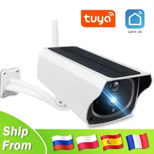  Top Tuya WIFI Camera 1080P HD Solar Outdoor Security Camera Smart Life Wireless Battery Home Surveillance Bullet Camera Baby 