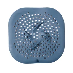 Silicone Hair Catcher Drain Cover with Suction Cup - 15cm (Blue)