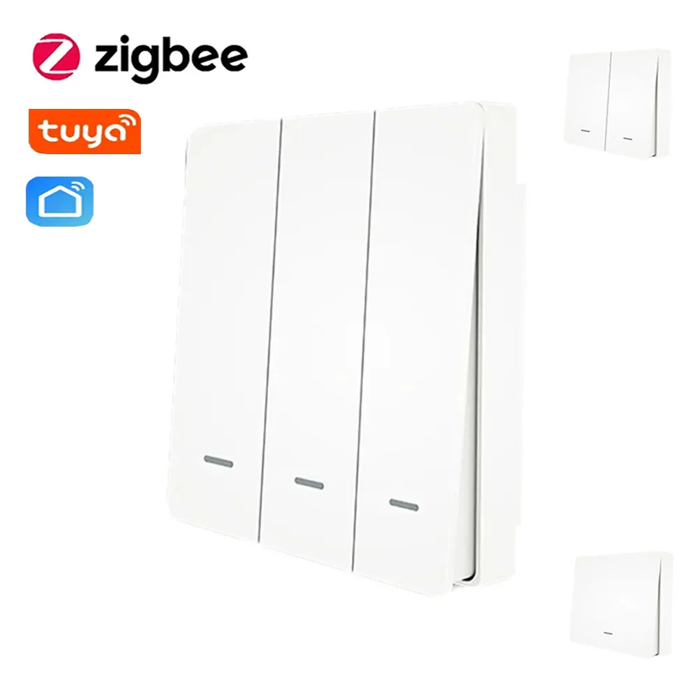 

Smart Switch Tuya ZigBee 3.0 Scene Switch Wireless Free Sticker Wall Scene Switch Push Button Battery Powered Transmitter Alexa