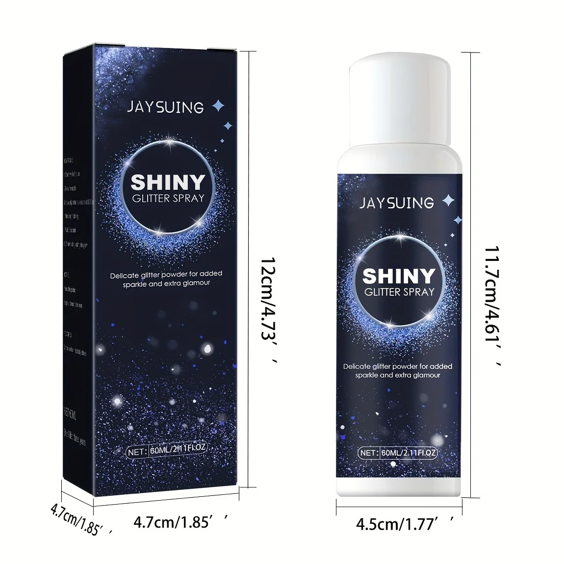 1PCS Radiant Silver Glitter Spray - Instant Holographic Highlight for Hair & Body - Sparkling Shimmer Makeup for Parties 4
