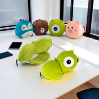 2-in-1 Cute Travel Pillow Eye Combo, for Airplane,train, Car or Outdoors,Kids Neck Pillow, Toddler Neck Pillow For Travelin 1