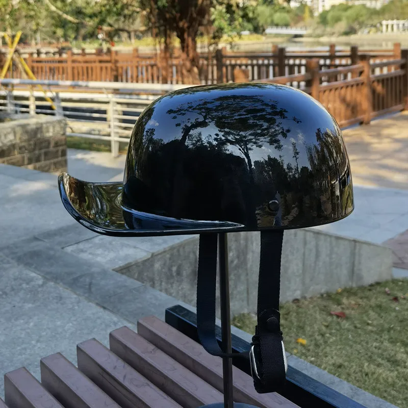 레트로 하프 헬멧 오토바이 헬멧, 빈티지 야구 모자, 오토바이 레이싱 스쿠터 하프 페이스 헬멧, 바이커 오토바이 모토