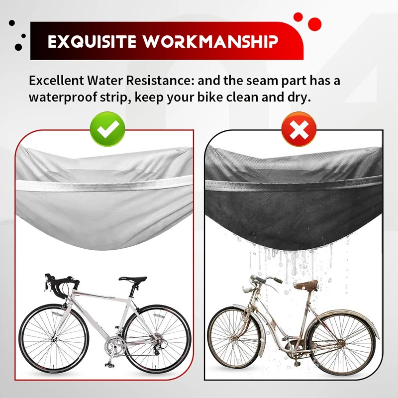 Waterproof Bike Cover Heavy Duty XL Bicycle Covers UV Rain Snow Dust For Mountain Road Electric Bike Outdoor Storage