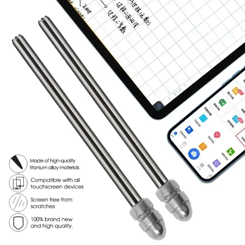 Metal Pen Tips for Samsung Galaxy Tab S9 FE Stylus Pen Nibs with Removable Clips for Samsung S Pen Nib Replacement Spare Nibs
