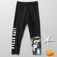 traje de baño niñ 3pc Swimsuit Tropical Forests Big Boys Anti-UV Swimming Beach Bathing Suit Children Long Sleeve 2-15 Years 5