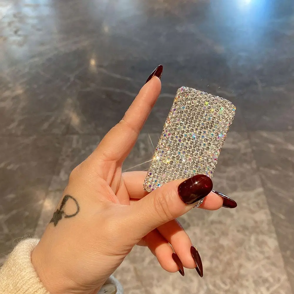 Glitzernder Reise-Pillenorganizer, tragbare Kristall-Pillendose für Vitamine, kleiner Pillenbehälter für die Tasche, Medikamenten-Organizer – Detail 6