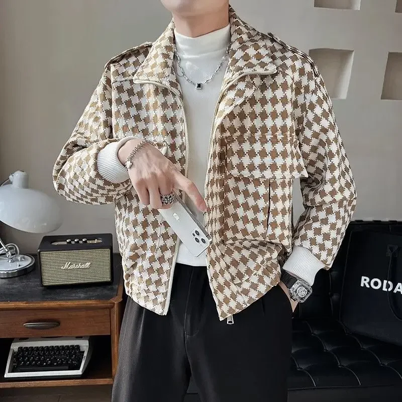 

2023 Golf Spring New Trend Korean Edition Fashion Color Block Men's Jacket with Polo Neck Short and Premium Feel Jackets