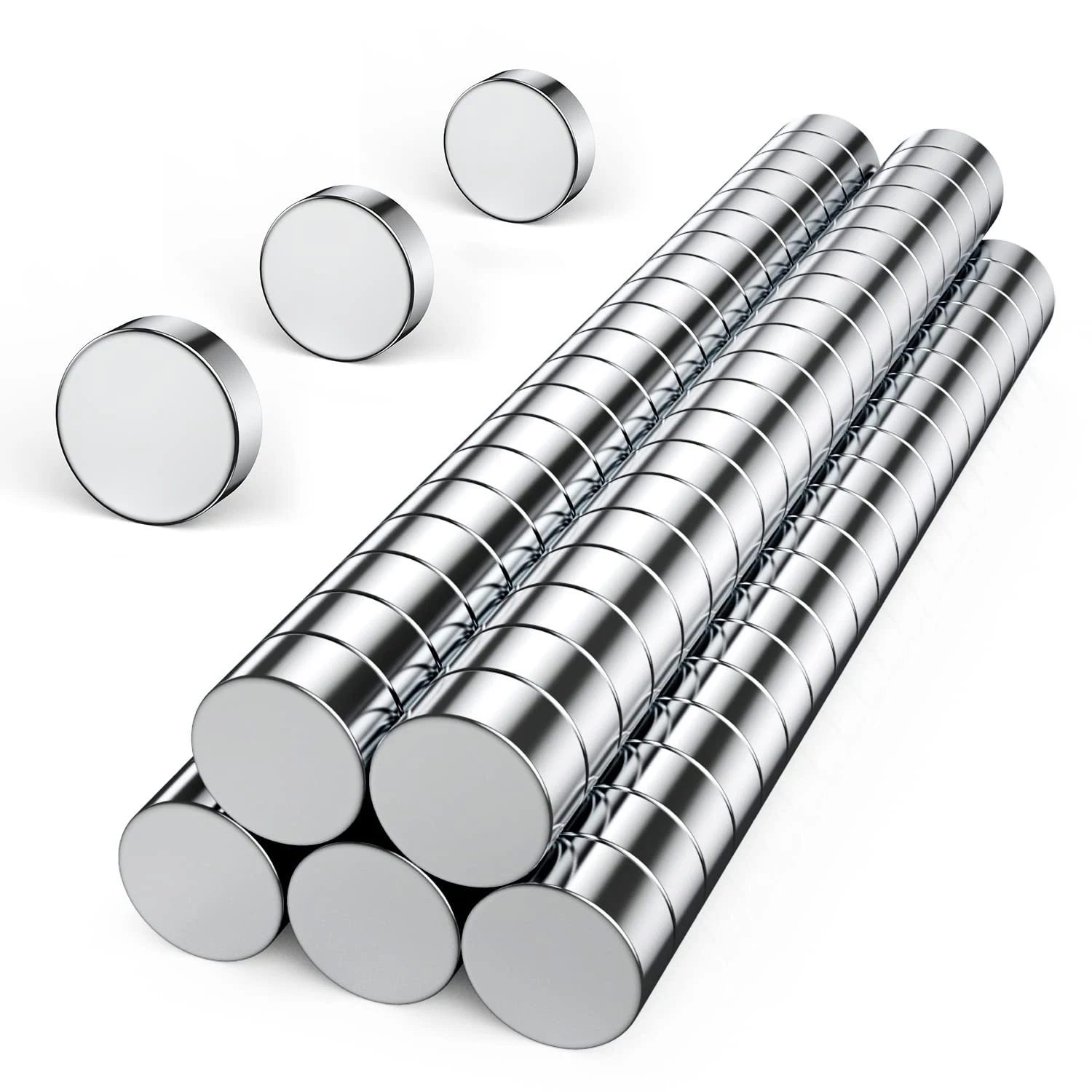 Neodymium Round Disc Magnets 6x3mm N35 NdFeB Super Strong Permanent Magnetic Mini Magnets for Fridge DIY Crafts 10 50 100 Pieces Set