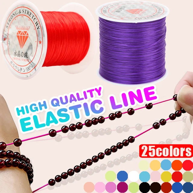 10-40m Roll Strong Elastic Crystal Beading Cord 1mm for Bracelets Stretch  Thread String Necklace DIY Jewelry Making Cords Line - AliExpress