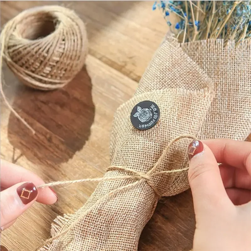 50/100Meters Jute Rope Roll Natural Vintage Christmas Gift Wrapping Cord Wedding Home Decoration Birthday Party DIY Crafts