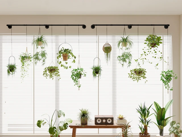 Black Metal Hanging Plant Holder 6