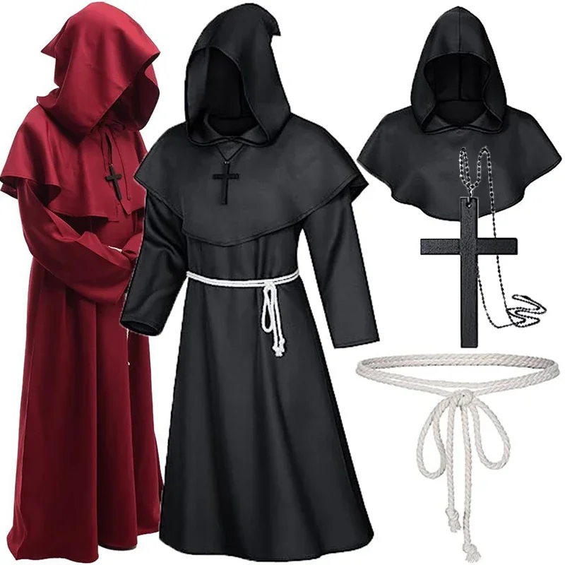 Disfraz De Mago De Halloween, Máscara De Médico Steampunk De La Pte, Túnicas Con Capucha De Monje, Capa De Carnaval, Mascarada, Capa Unisex Para Niños Y Adultos - AliExprs 200000532