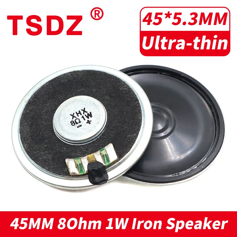 2PCS/Lot 45MM 8Ohm 1W Iron Case RoHS Speaker Ultra-thin Speaker 45