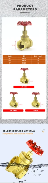Valvola A Saracinesca In Ottone 3/4" - Per Acqua, Olio, Gas E Vapore - Foto 5