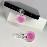 Подвеска с пылезащитной заглушкой для телефона в форме сердца, подвеска в форме сердца, подходит для iPhone/Type-C, универсальные аксессуары для телефонов — изображение 4